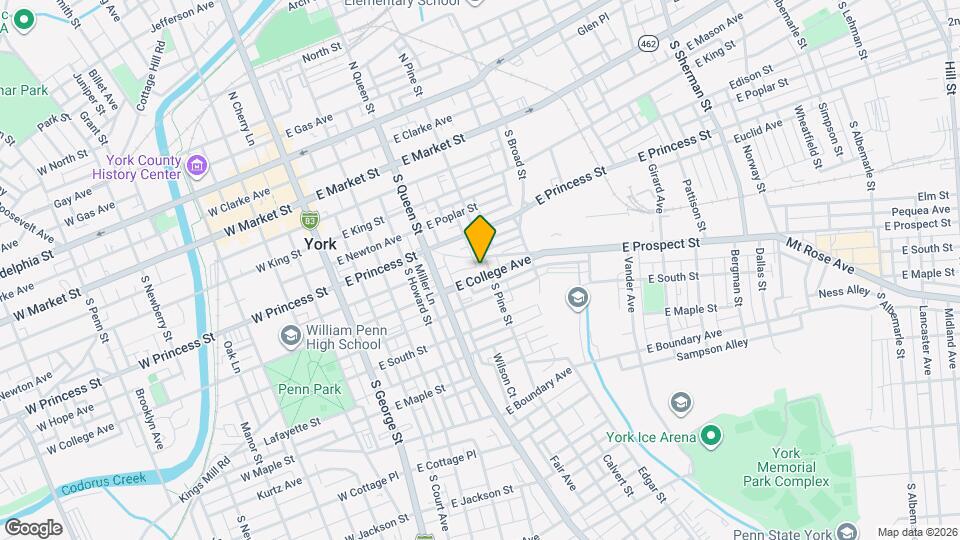 257 E College Ave Map and Location Details