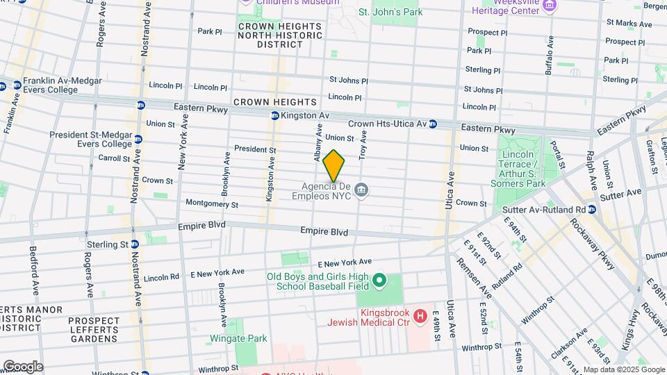595 Crown St Mapa y Detalles de la Ubicación