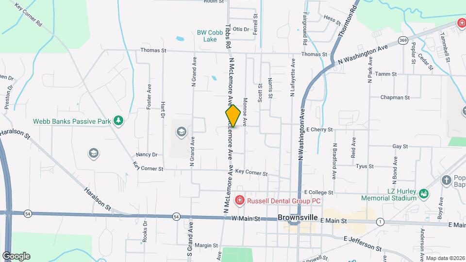 610 N McLemore Ave Map and Location Details