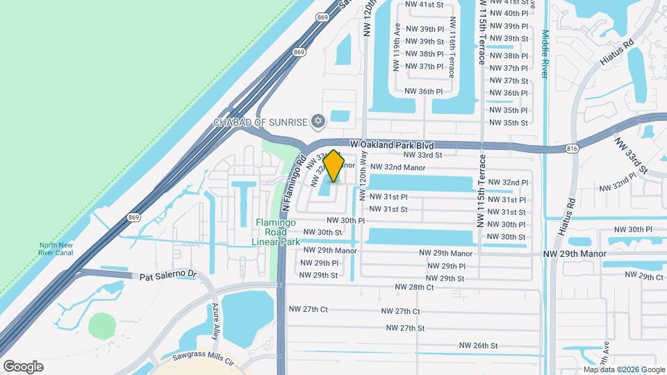 3181 NW 122nd Terrace Map and Location Details