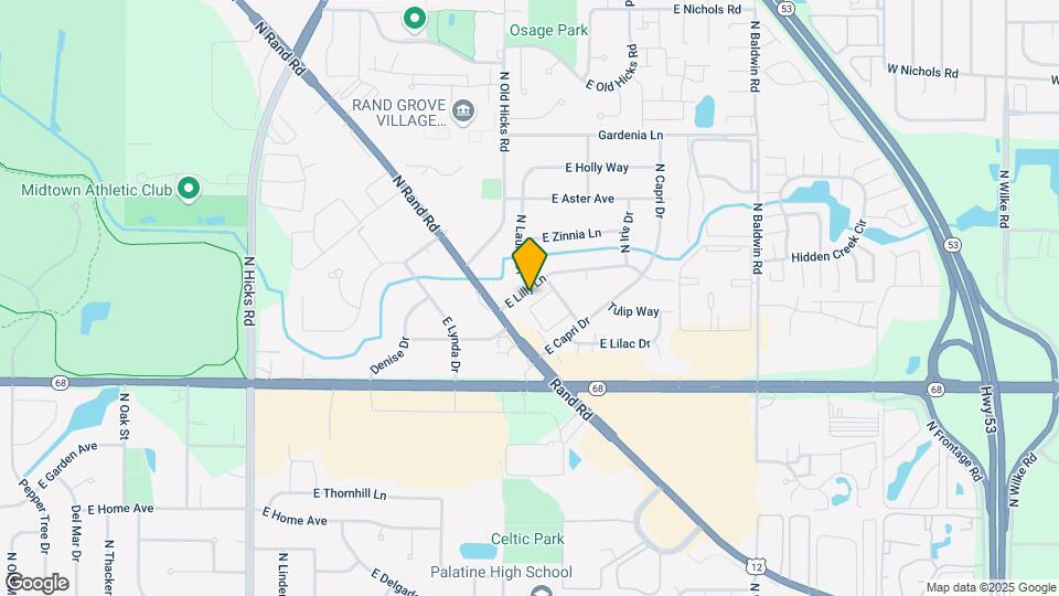 821 E Lilly Ln Map and Location Details