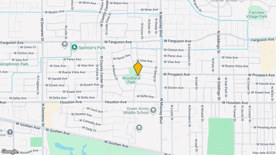 1720 N Woodland St Map and Location Details