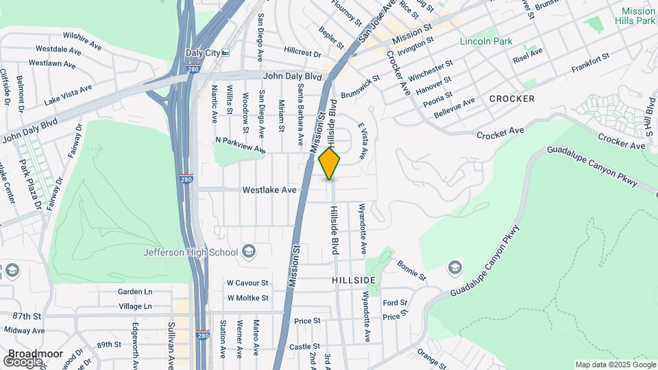 334 Hillside Blvd Map and Location Details
