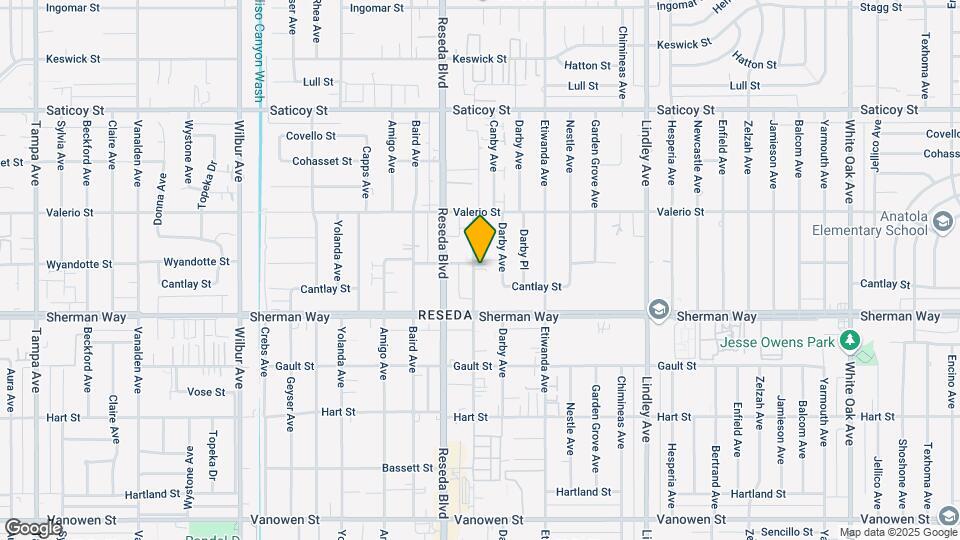 7254 Canby Ave Map and Location Details