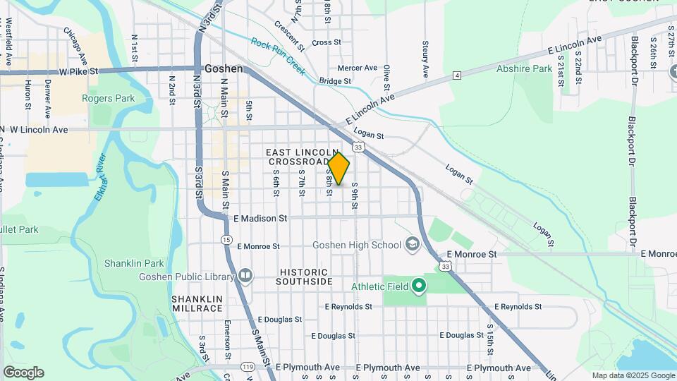 504 E Jefferson St Map and Location Details