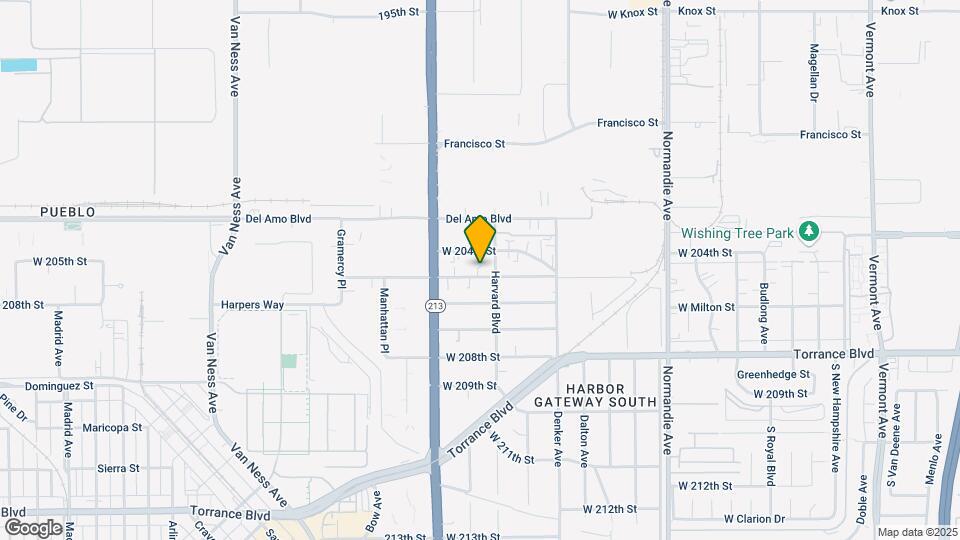 1615 W 205th St, Unit 1 Map and Location Details