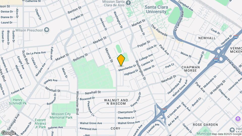 1245 Manchester Dr Mapa y Detalles de la Ubicación