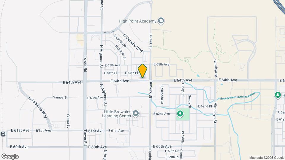 19219 E 64th Ave Map and Location Details