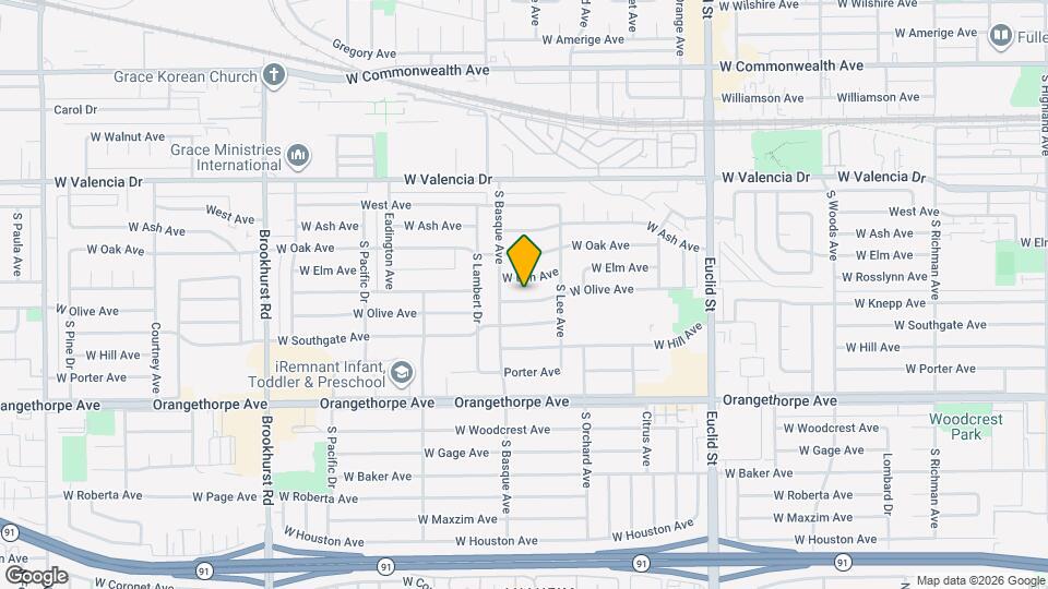 1337 W Olive Ave Map and Location Details