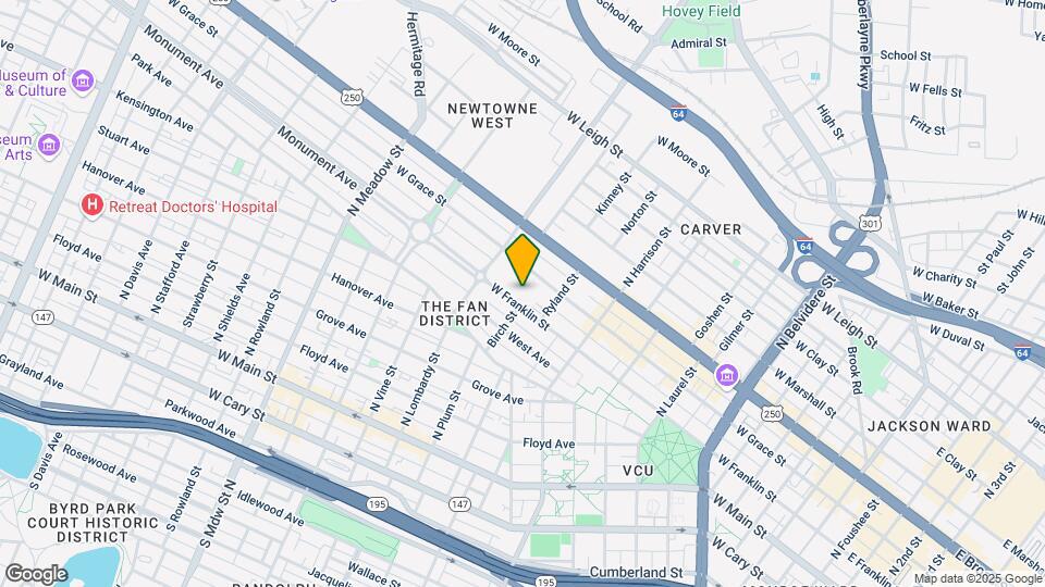 1206 W Franklin St Mapa y Detalles de la Ubicación