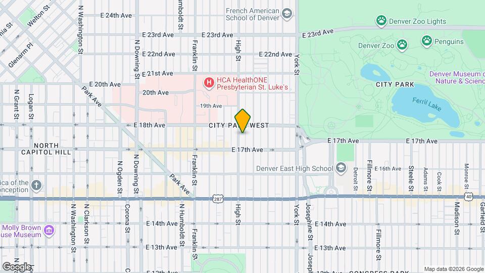 1748 N High St, Unit 4 Mapa y Detalles de la Ubicación