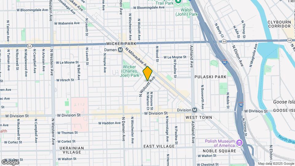1350 N Wolcott Ave Map and Location Details