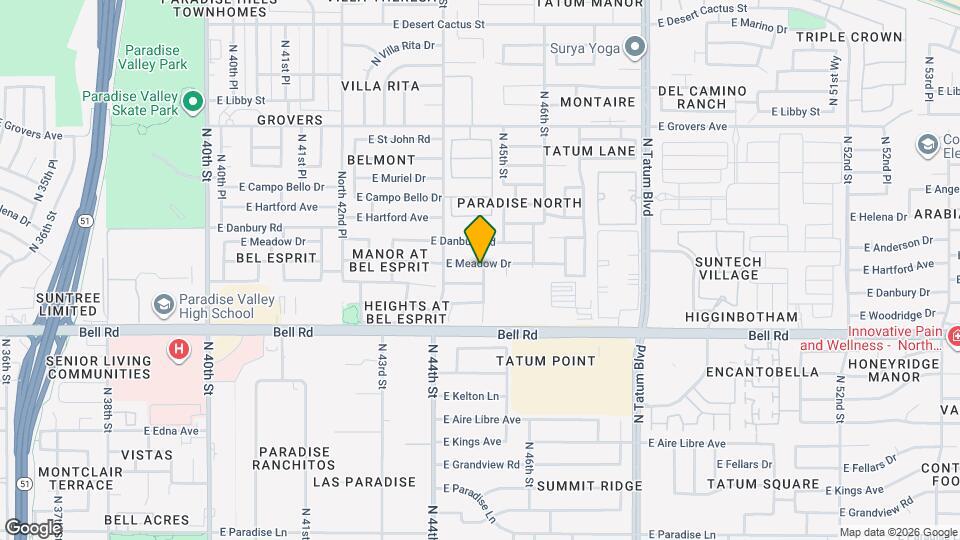 4445 E Meadow Dr Map and Location Details