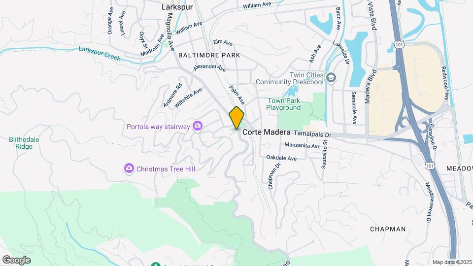 231 Corte Madera Ave Map and Location Details