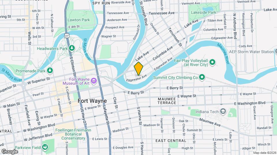 807 Edgewater Ave Map and Location Details