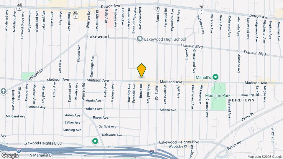 1691 Robinwood Ave Map and Location Details