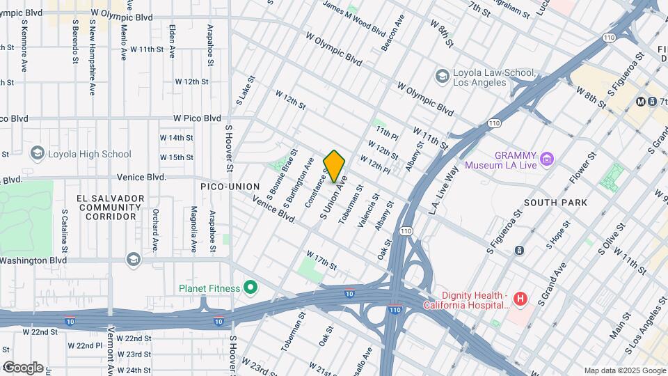 1341 S Union Ave Mapa y Detalles de la Ubicación