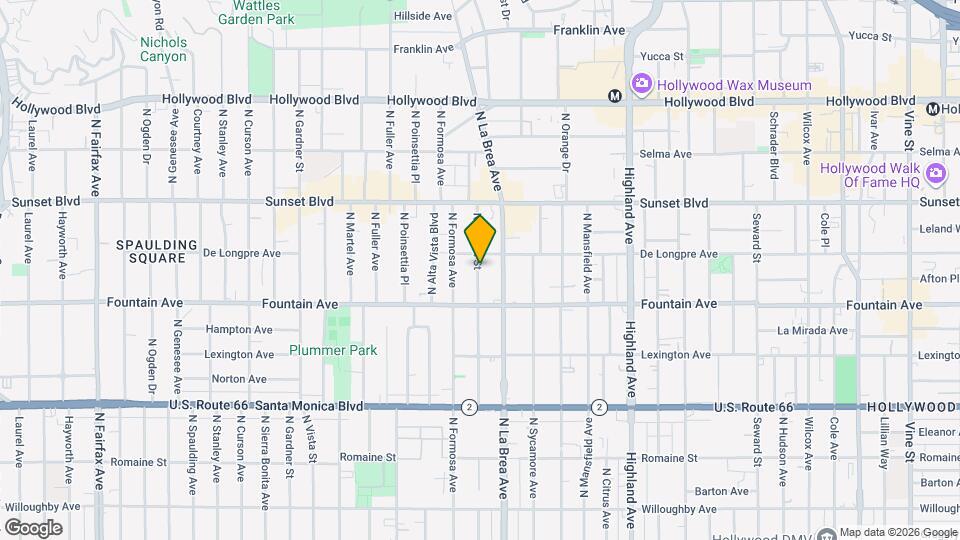1346 N Detroit St Map and Location Details
