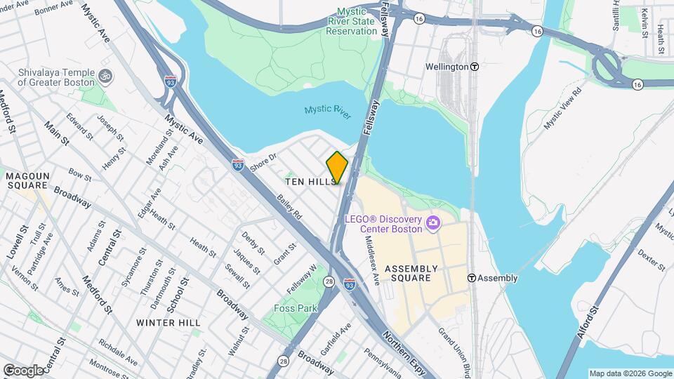 64 Ten Hills Rd, Unit 1 Mapa y Detalles de la Ubicación