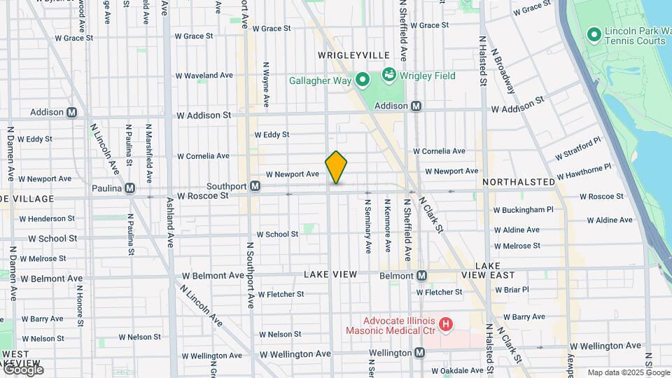1144 W Roscoe St Map and Location Details