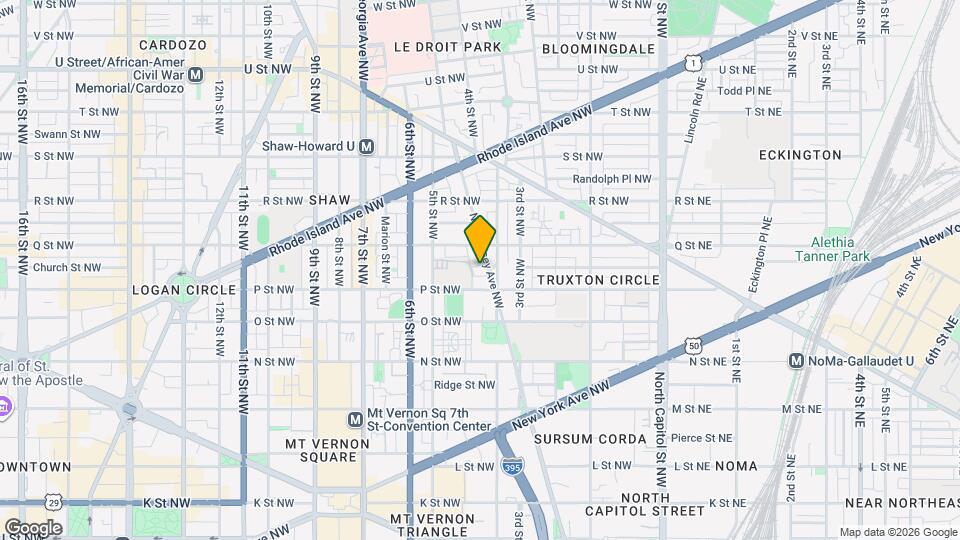 1520 New Jersey Ave NW Map and Location Details