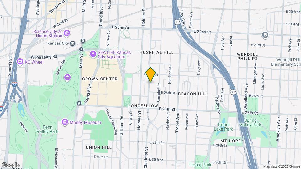 2529 Charlotte St Mapa y Detalles de la Ubicación