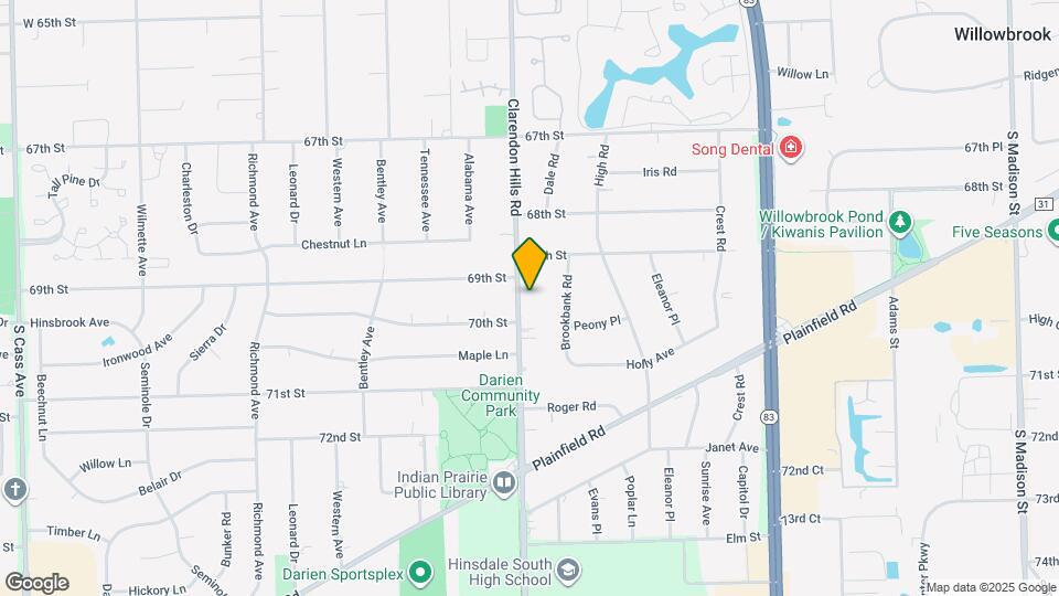 6921 Clarendon Hills Rd Map and Location Details