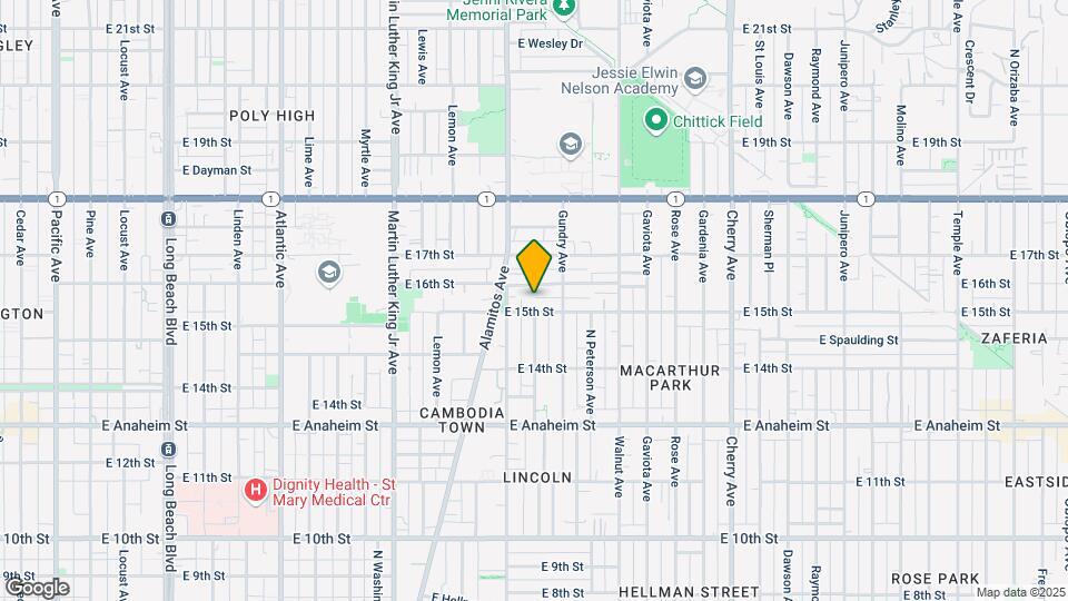 1241 E 15th St Map and Location Details