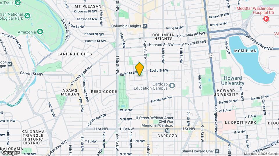 1429 Clifton St NW Map and Location Details