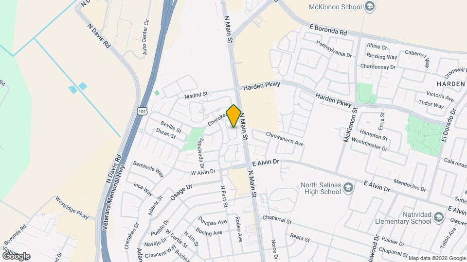 1868 Cherokee Dr Map and Location Details