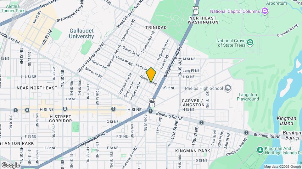 1513 Oates St NE, Unit Apt 3 Mapa y Detalles de la Ubicación