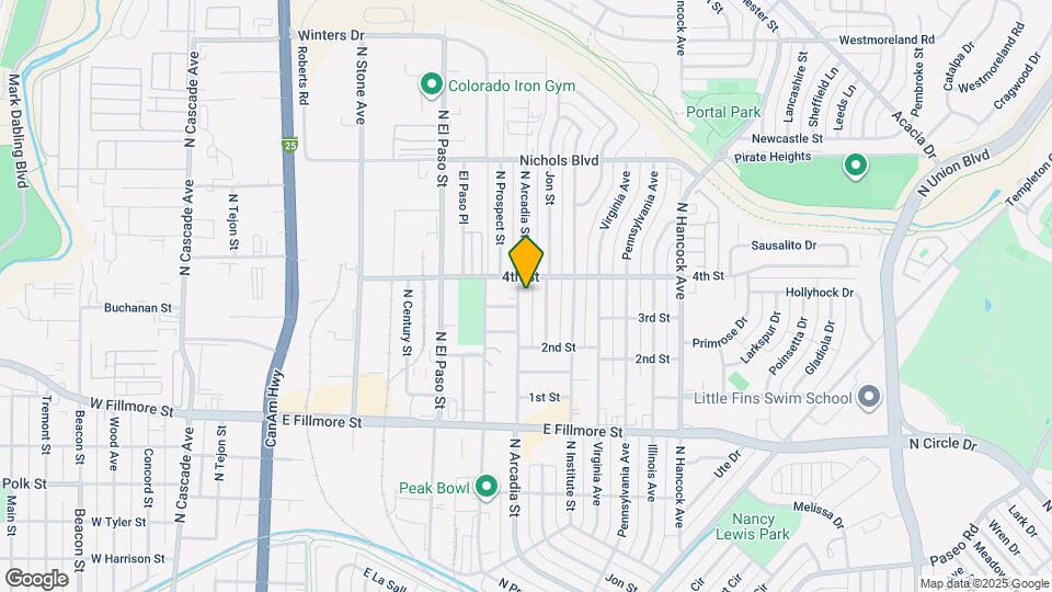 3121 N Arcadia St Map and Location Details