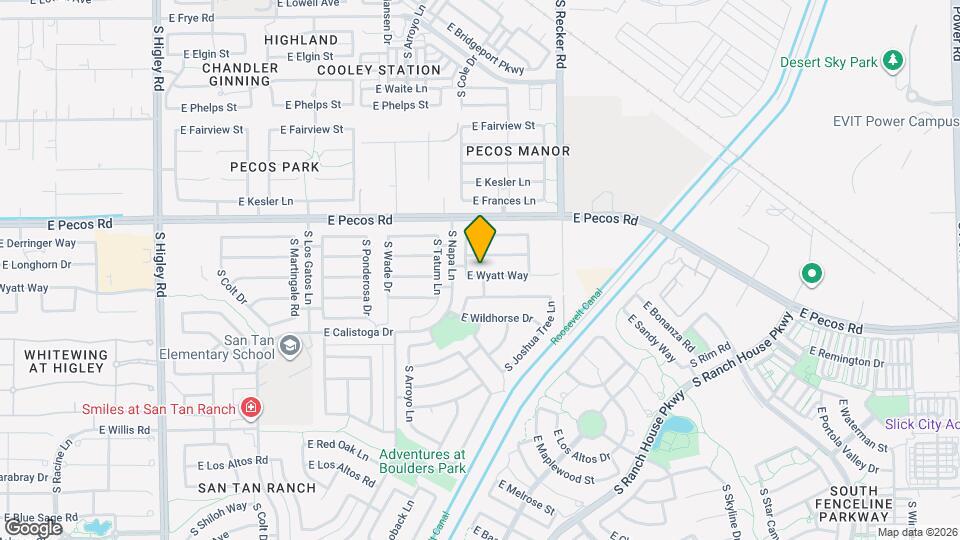 3832 E Wyatt Way Mapa y Detalles de la Ubicación