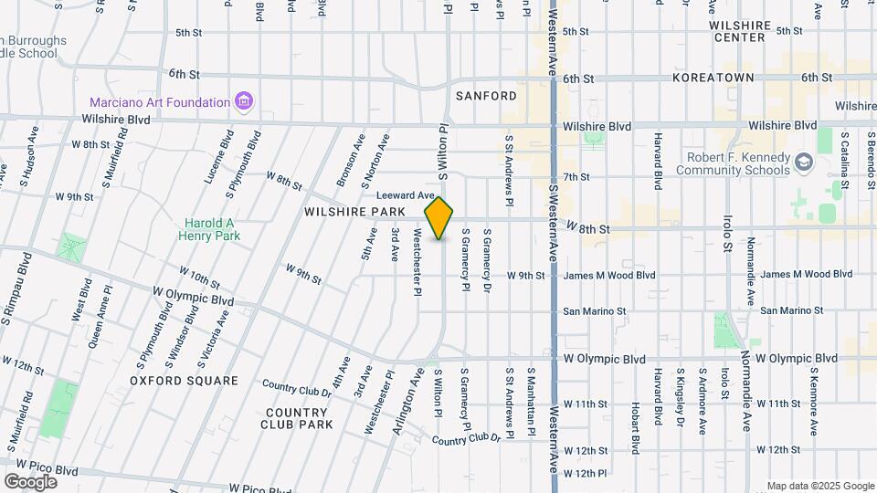 831 S Wilton Pl Map and Location Details