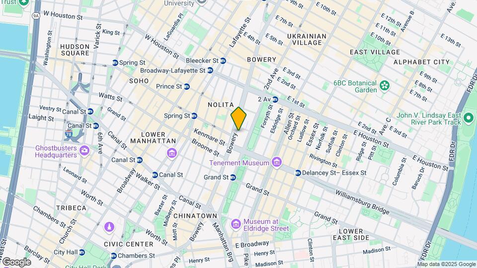 199 Bowery Mapa y Detalles de la Ubicación