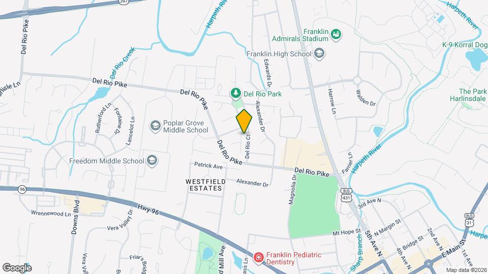 316 Astor Way Map and Location Details