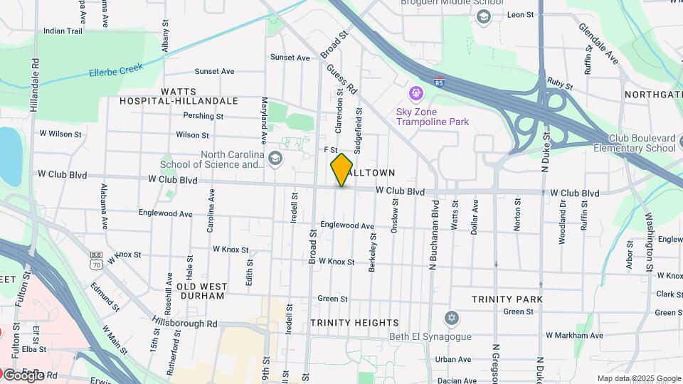 1609 W Club Blvd Mapa y Detalles de la Ubicación