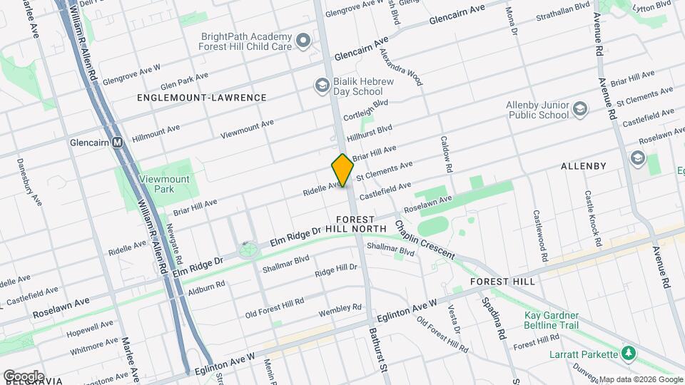 2550 Bathurst St, Unit 218 Map and Location Details