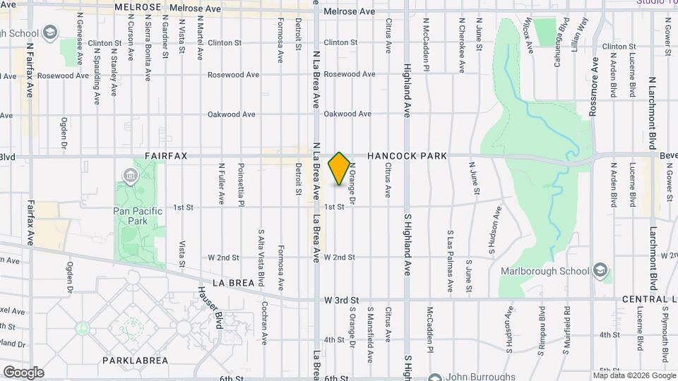 126 N Sycamore Ave Map and Location Details