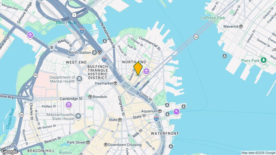 250 Hanover St, Unit 1 Map and Location Details