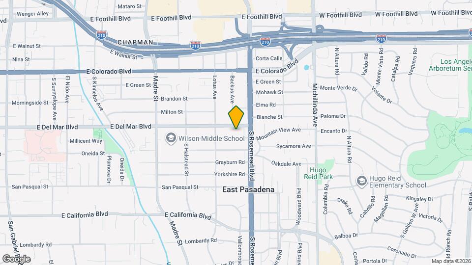 3657 Mountain View Ave Map and Location Details