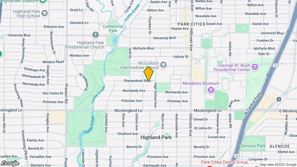 3621 Shenandoah St Map and Location Details