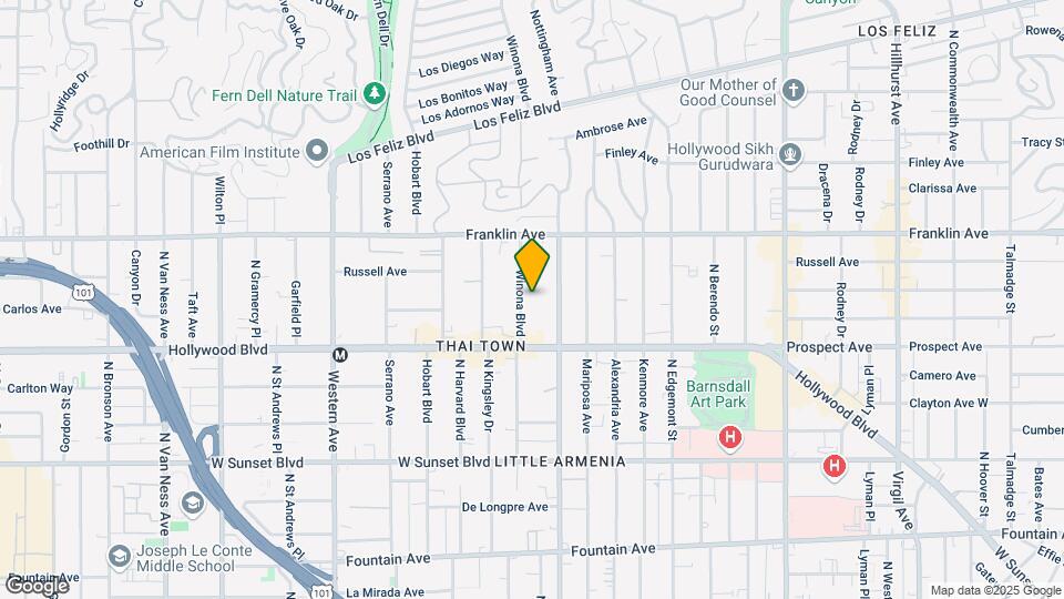 1752 Winona Blvd Map and Location Details