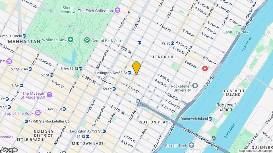 205 E 63rd St Mapa y Detalles de la Ubicación
