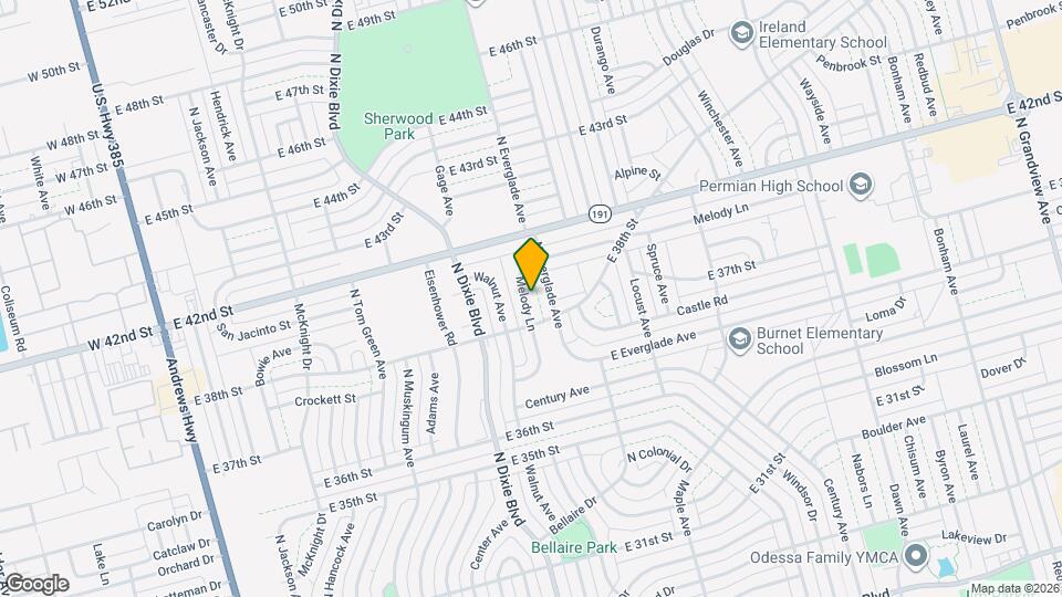 3808 Melody Ln Map and Location Details