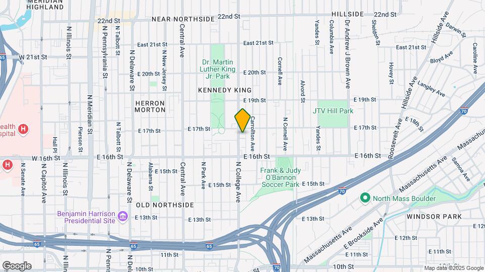 1643 N College Ave Mapa y Detalles de la Ubicación