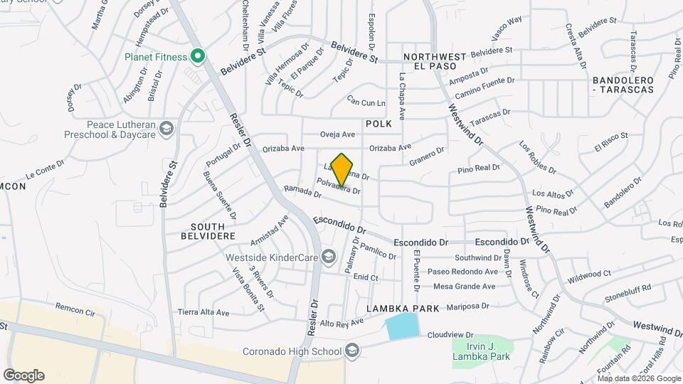 6916 Polvadera Dr Map and Location Details