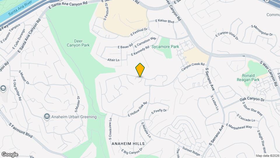 709 S Hidden Creek Cir Map and Location Details