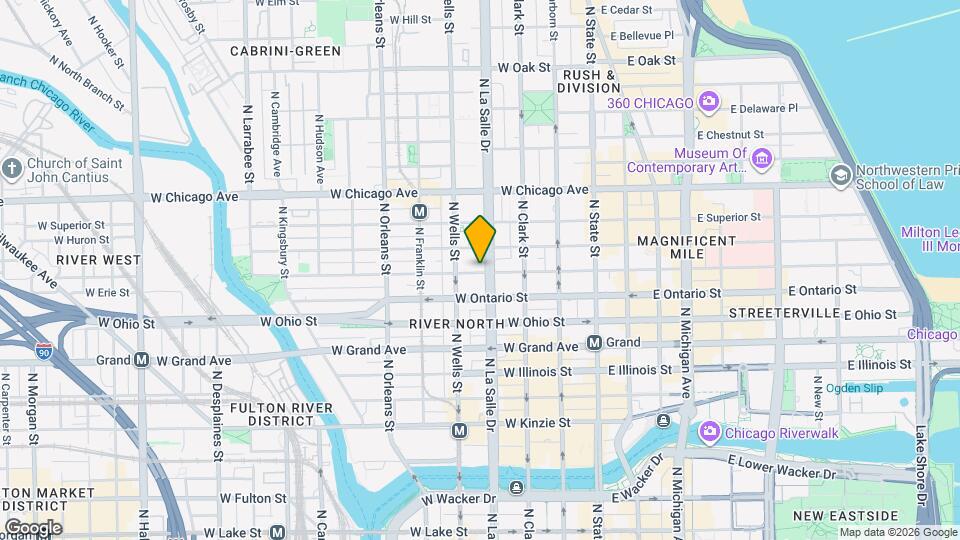 156 W Erie St Mapa y Detalles de la Ubicación