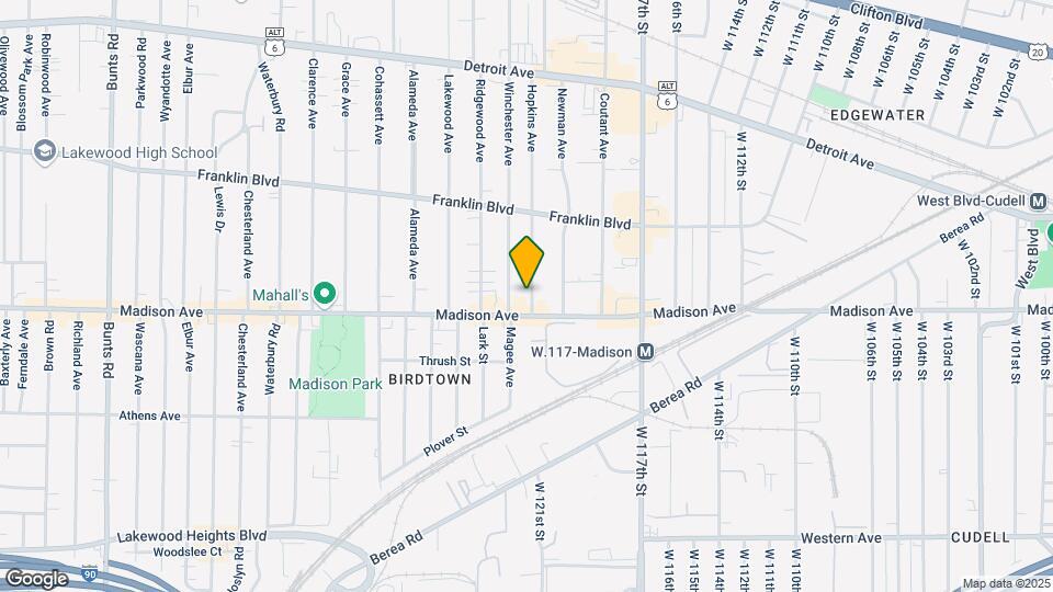 1636 Hopkins Ave Map and Location Details